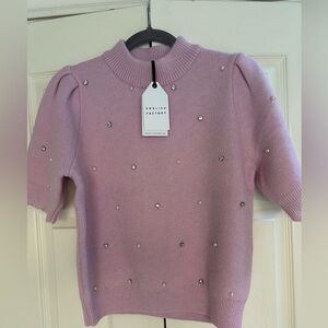 English Factory Lilac Knit Sweater from Impeccable Pig Boutique